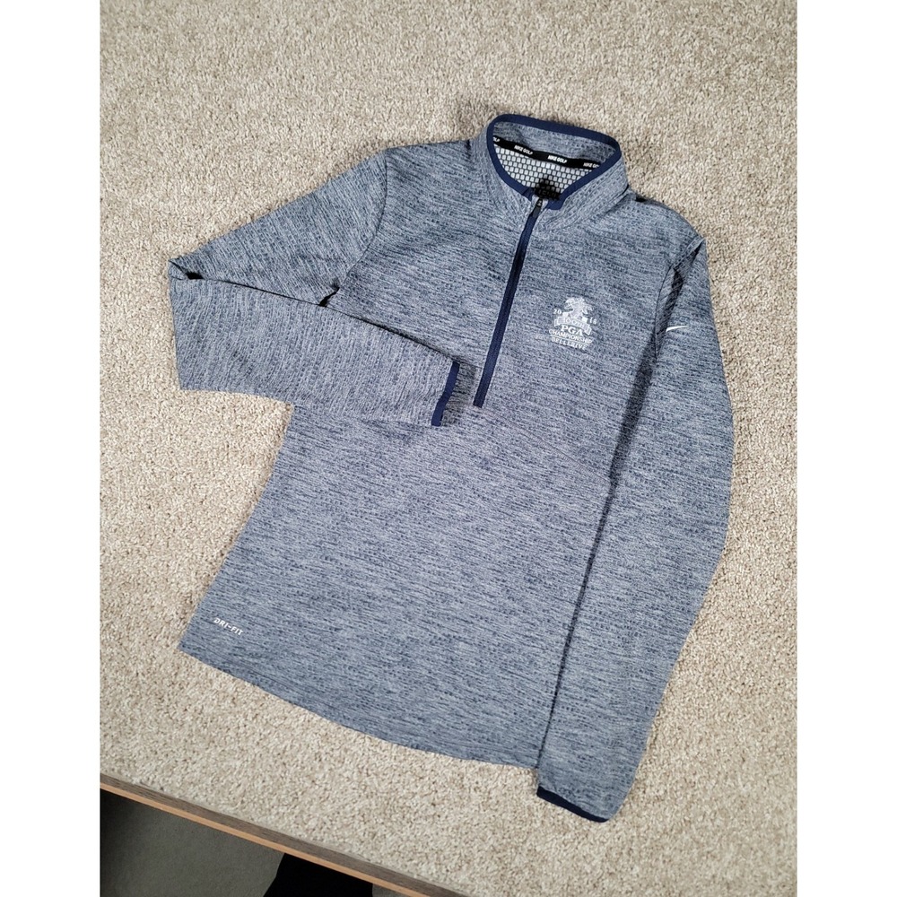 Nike Golf 1/4 Zip Pullover Sweater Small Blue Womens 100th PGA Championship Mock